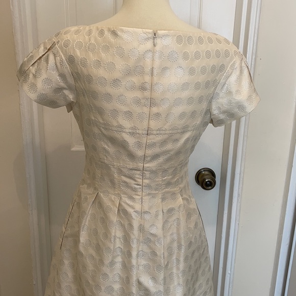 Lela Rose polka dot metallic shimmer dress - Picture 7 of 11